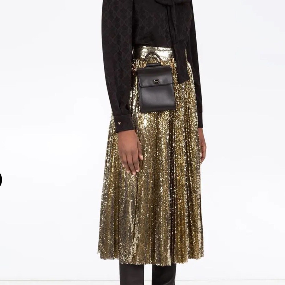 Dolce & Gabbana Gold Sequin Maxi Skirt - Picture 4 of 10